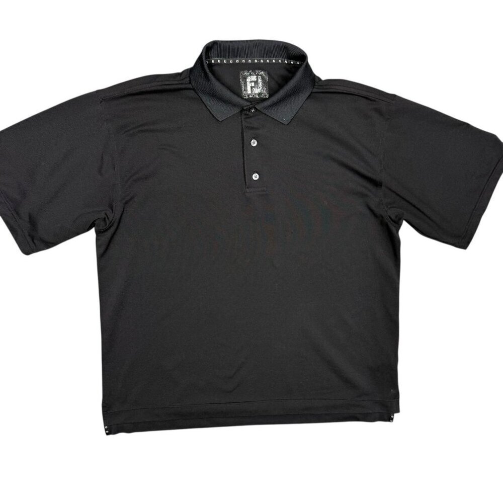 FootJoy Polo Golf Shirt Short Sleeve Black Large